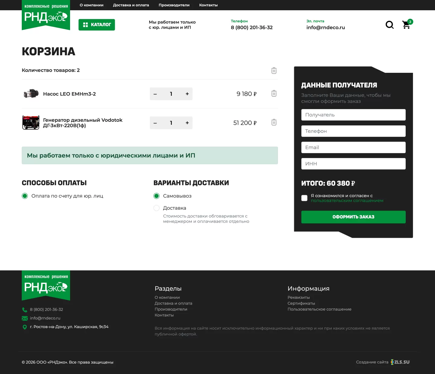 Корзина товаров